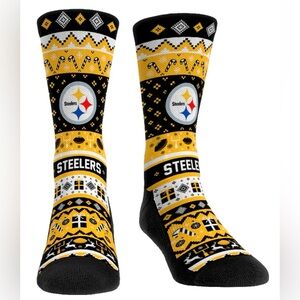 PITTSBURGH STEELERS Tacky Ugly Sweater Socks Sz. Men’s L/XL 9-13